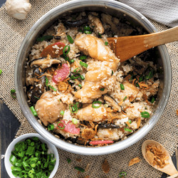 Rice Cooker Chicken And Mushroom Rice