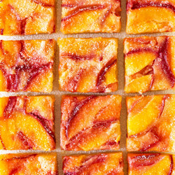 Lemon Bars With Caramelized Nectarines