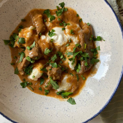 Beef Stroganoff With Dumplings