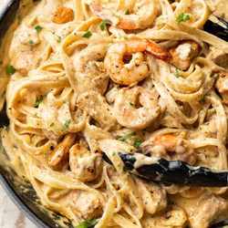 Cajun Chicken And Shrimp Alfredo