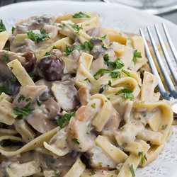 Creamy Tagliatelle And Mushrooms