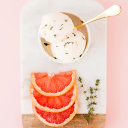 Grapefruit Vanilla Thyme Ice Cream