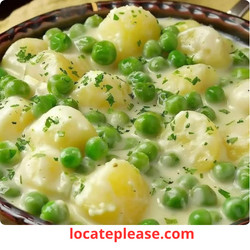Creamed Potatoes And Peas