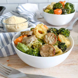 Sheet Pan Broccoli Tortellini Bake