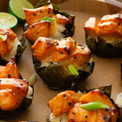 Viral Easy Baked Salmon Sushi Bake Cups