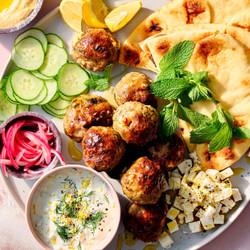 Juicy Greek Meatballs With Feta