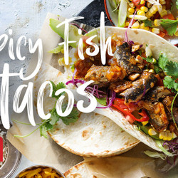 Spicy Fish Tacos With Corn &amp; Tomato Salsa