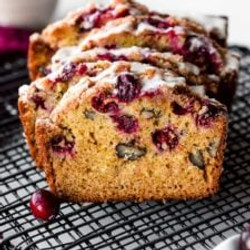 Orange Glazed Cranberry Bread