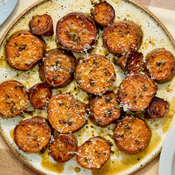 Garlic-parmesan Melting Sweet Potatoes