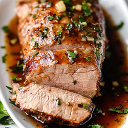 Slow Cooker Honey Garlic Pork Loin