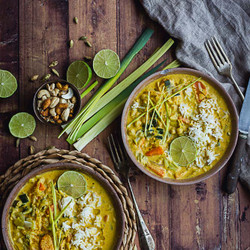 Curry D'hiver Aux Poireaux, Carottes, Oignons Et Pois Chiches