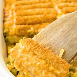 Cheesy Fish Stick Hash Brown Casserole
