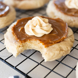Copycat Crumbl Dulce De Leche Cookies