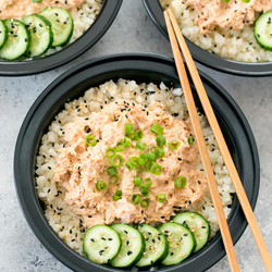 Spicy Tuna Bowls With Cauliflower Rice Meal Prep
