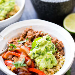 Paleo Burrito Bowls With Cauliflower Rice