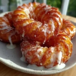 Cottage Cheese Glazed Crullers — Zero-flour Twist Crack Icing Drip
