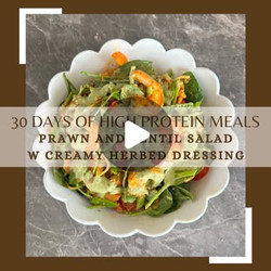 Prawn And Lentil Salad With Creamy Herbed Dressing