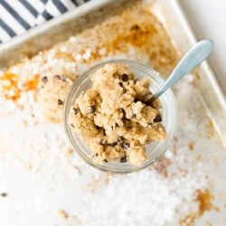 Eggless Peanut Butter Oatmeal Chocolate Chip Cookie Dough