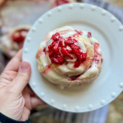 Strawberry Sourdough Rolls