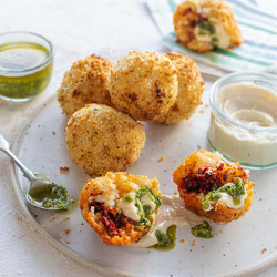 Cheesy Stuffed Rice Balls