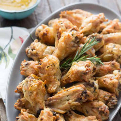 Crispy Baked Chicken Wings With Carolina Mustard Sauce