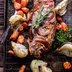 Pancetta Wrapped Pork Tenderloin.