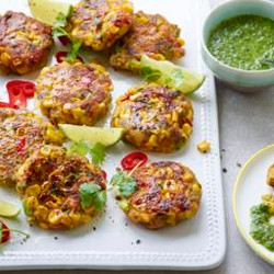 Sweetcorn And Sweet Potato Tikki