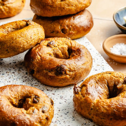 High Protein Pumpkin Bagels
