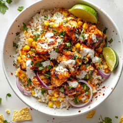 Street Corn Chicken Rice Bowl