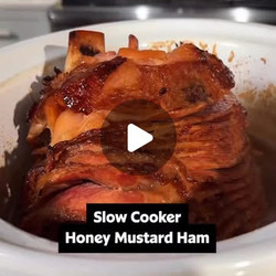 Slow Cooker Honey Mustard Glazed Ham