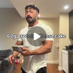 High-protein Greek Yogurt Banana Berry Cheesecake