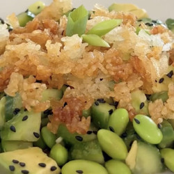 Cucumber Avocado Crispy Rice
