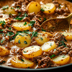Ground Beef &amp; Potatoes Stroganoff