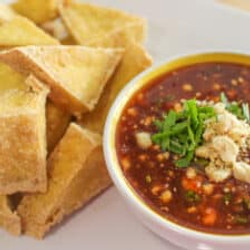 Fried Tofu W/ Sweet Chili Peanut Sauce เต้าหู้ทอด