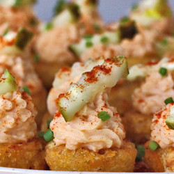 Spicy Pickle Deviled Tots (for the Super Bowl)