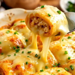 Chicken Alfredo Lasagna Rolls
