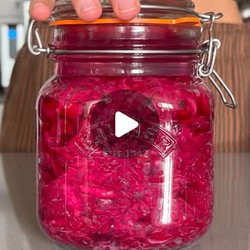 Homemade Red Sauerkraut