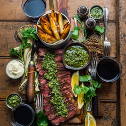 Steak &amp; Chips With Spicy Chimichurri