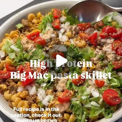 High-protein Big Mac Pasta Skillet