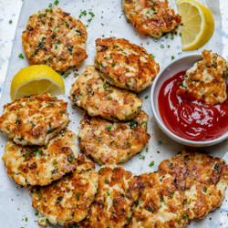 Cheesy Chicken Fritters Recipe