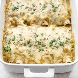 Green Chile Chicken Enchiladas
