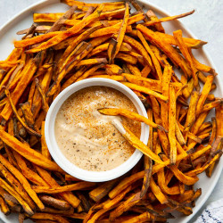 Air Fryer Sweet Potato Fries With Chipotle Aioli