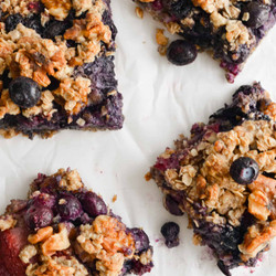 Bluebery Oat Crumble Bars