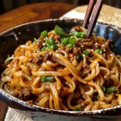 Mongolian Ground Beef Noodles
