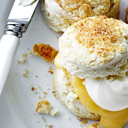 Coconut Scones With Homemade Lemon Curd