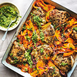 Chimichurri Chicken With Roast Squash
