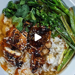 Honey Miso Chicken With Ginger Broth &amp; Rice