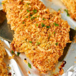 Crispy Parmesan Crusted Chicken (baked)