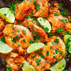 Baked cilantro Lime Chicken Thighs