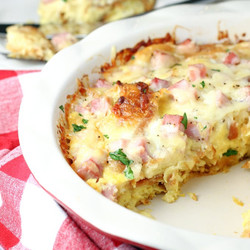 Ham And Swiss Croissant Bake
